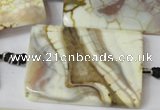 CAG1573 15.5 inches 30*40mm rectangle fire crackle agate beads