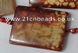 CAG1587 15.5 inches 30*40mm rectangle fire crackle agate beads