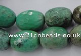 CAG1609 15.5 inches 15*20mm faceted drum green grass agate beads