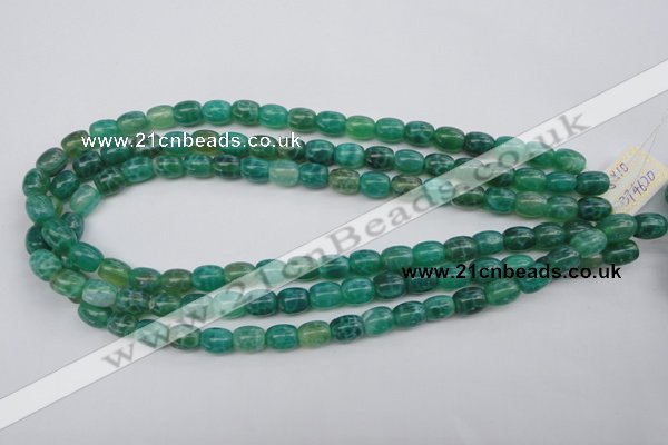 CAG1620 15.5 inches 8*10mm egg-shaped peafowl agate gemstone beads