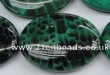 CAG1623 15.5 inches 30*40mm oval peafowl agate gemstone beads