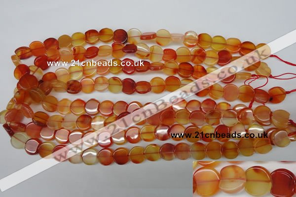 CAG1651 15.5 inches 11*12mm heart red agate gemstone beads