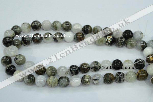 CAG1689 15.5 inches 14mm round ocean agate beads wholesale