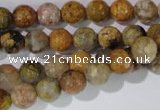 CAG1712 15.5 inches 8mm faceted round rainbow agate beads