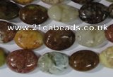 CAG1734 15.5 inches 10*14mm oval rainbow agate beads wholesale
