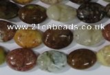 CAG1734 15.5 inches 10*14mm oval rainbow agate beads wholesale