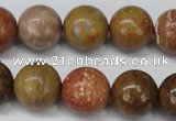 CAG1747 15.5 inches 16mm round golden agate beads wholesale