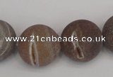 CAG1847 15.5 inches 20mm round matte druzy agate beads whholesale