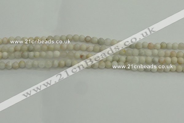 CAG1894 15.5 inches 4mm round grey agate beads wholesale