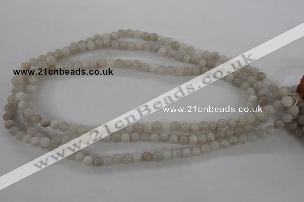 CAG1895 15.5 inches 6mm round grey agate beads wholesale