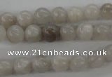 CAG1896 15.5 inches 8mm round grey agate beads wholesale