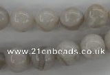 CAG1898 15.5 inches 12mm round grey agate beads wholesale