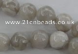 CAG1899 15.5 inches 14mm round grey agate beads wholesale