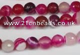 CAG2086 15.5 inches 8mm faceted round fuchsia line agate beads