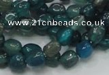 CAG212 15.5 inches 6*8mm freeform blue agate gemstone beads