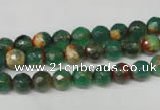 CAG2221 15.5 inches 6mm faceted round fire crackle agate beads