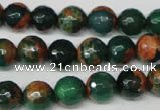 CAG2223 15.5 inches 10mm faceted round fire crackle agate beads