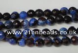 CAG2231 15.5 inches 6mm faceted round fire crackle agate beads