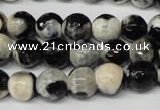 CAG2243 15.5 inches 10mm faceted round fire crackle agate beads