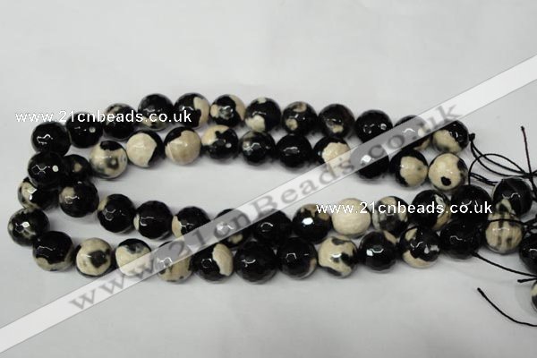 CAG2246 15.5 inches 16mm faceted round fire crackle agate beads