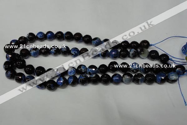 CAG2278 15.5 inches 20mm faceted round fire crackle agate beads