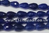 CAG2302 15.5 inches 8*12mm faceted teardrop agate gemstone beads