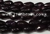 CAG2303 15.5 inches 8*12mm faceted teardrop agate gemstone beads