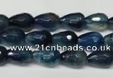 CAG2304 15.5 inches 10*14mm faceted teardrop agate gemstone beads