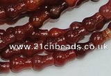 CAG232 15.5 inches 8*12mm pear-shaped red agate gemstone beads