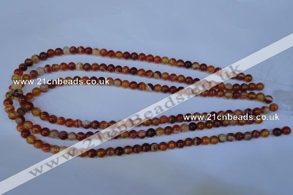 CAG2321 15.5 inches 6mm round red line agate beads wholesale