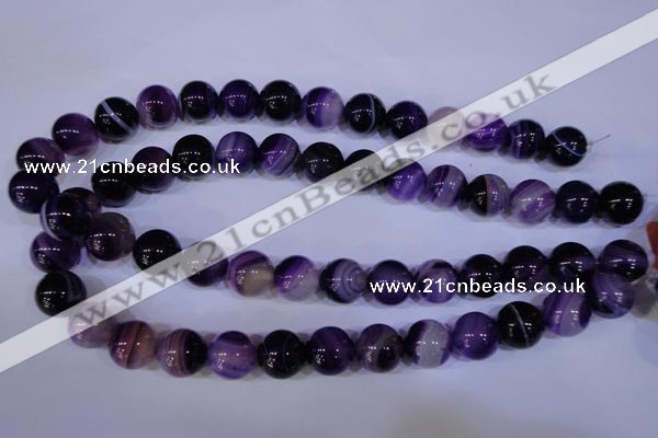 CAG2333 15.5 inches 10mm round violet line agate beads wholesale