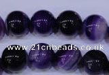 CAG2334 15.5 inches 12mm round violet line agate beads wholesale