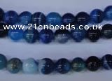 CAG2341 15.5 inches 6mm round blue line agate beads wholesale