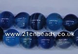 CAG2344 15.5 inches 12mm round blue line agate beads wholesale