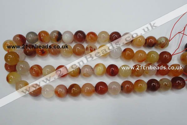 CAG2376 15.5 inches 14mm round red agate beads wholesale