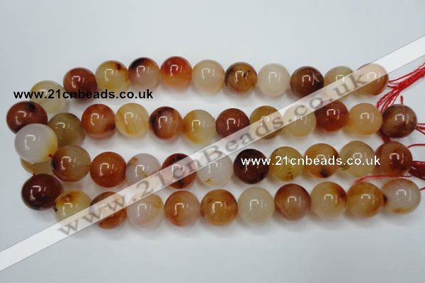 CAG2378 15.5 inches 18mm round red agate beads wholesale