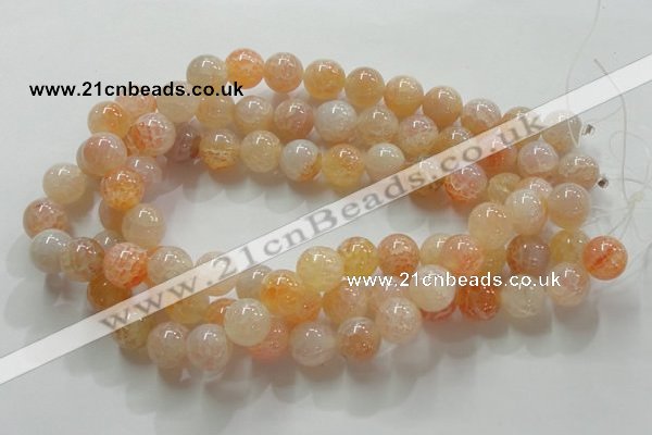 CAG240 15.5 inches 14mm round dragon veins agate gemstone beads