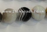 CAG2426 15.5 inches 16mm faceted round Chinese botswana agate beads