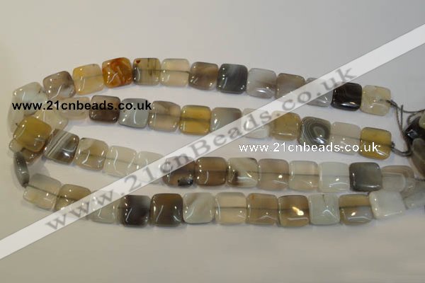 CAG2450 15.5 inches 14*14mm square Chinese botswana agate beads