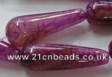 CAG252 15.5 inches teardrop 15*40mm dragon veins agate beads