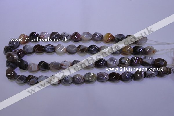 CAG2768 15.5 inches 10*14mm twisted rice botswana agate beads wholesale