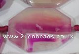 CAG2880 15.5 inches 30*40mm faceted octagonal agate gemstone beads