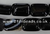 CAG2955 15.5 inches 13*18mm rectangle black line agate beads