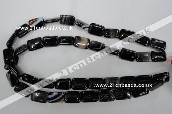 CAG2955 15.5 inches 13*18mm rectangle black line agate beads