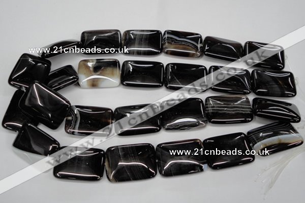 CAG2958 15.5 inches 22*30mm rectangle black line agate beads