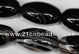 CAG2970 15.5 inches 15*30mm rice black line agate beads