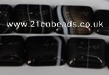 CAG3024 15.5 inches 15*20mm rectangle black line agate beads