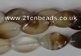 CAG3140 15.5 inches 12*20mm marquise brown line agate beads