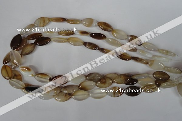 CAG3140 15.5 inches 12*20mm marquise brown line agate beads