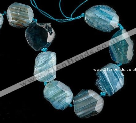 CAG328 16 inch nugget shape rough agate gemstone beads Wholesale